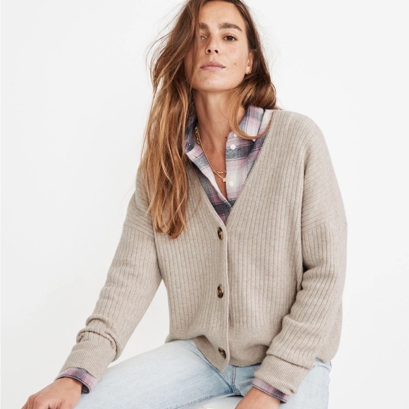 Madewell Sweaters - Madewell Cameron Ribbed Cardigan Sweater in Coziest Yarn Size Large